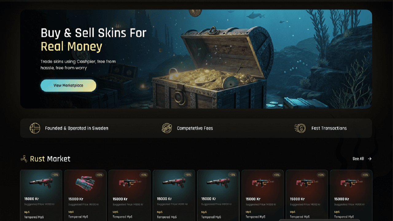 Cashpier — Steam Trading Marketplace